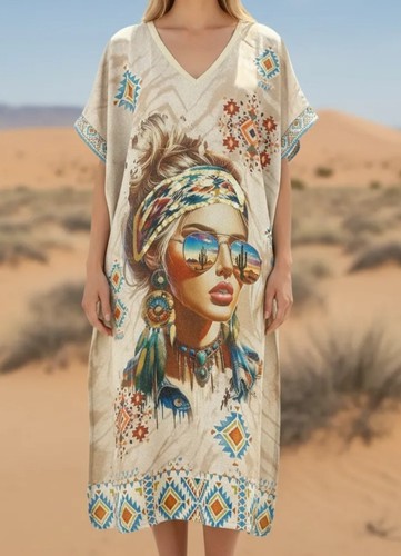 Hippie ethno kleid gold - ethno,