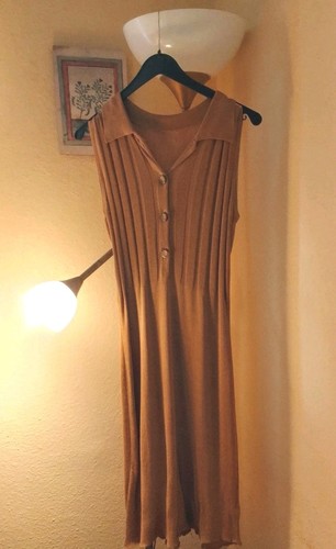 Strick kleid goldbraun - ,